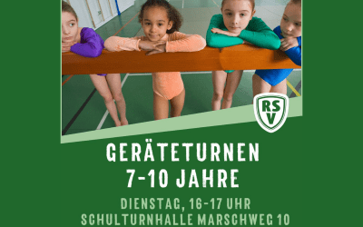 Geräteturnen für Kinder von 7 bis 10 Jahren
